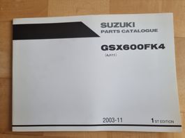Suzuki GSX600FKA4 Teile Katalog - 1. Edition 2003-11
