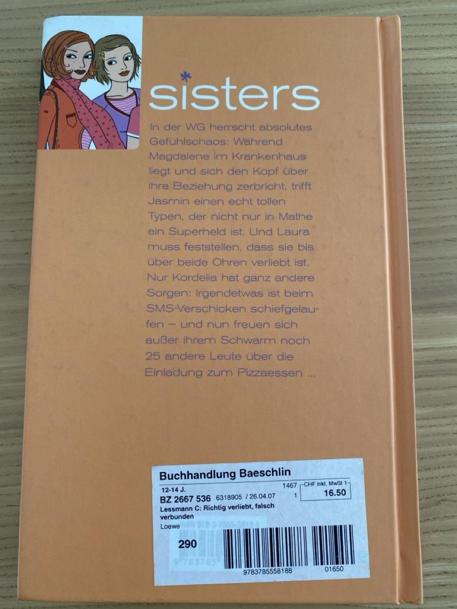Bücher: Sisters - Buch "Richtig verliebt" – Gebraucht aus Uttigen von edicomedy 1