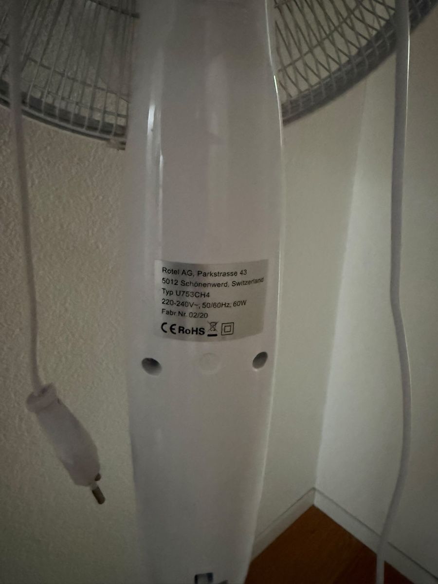 Ventilatoren: Standventilator rotel weiss Nr2. – Gebraucht aus Rickenbach SZ von Matthias000 1