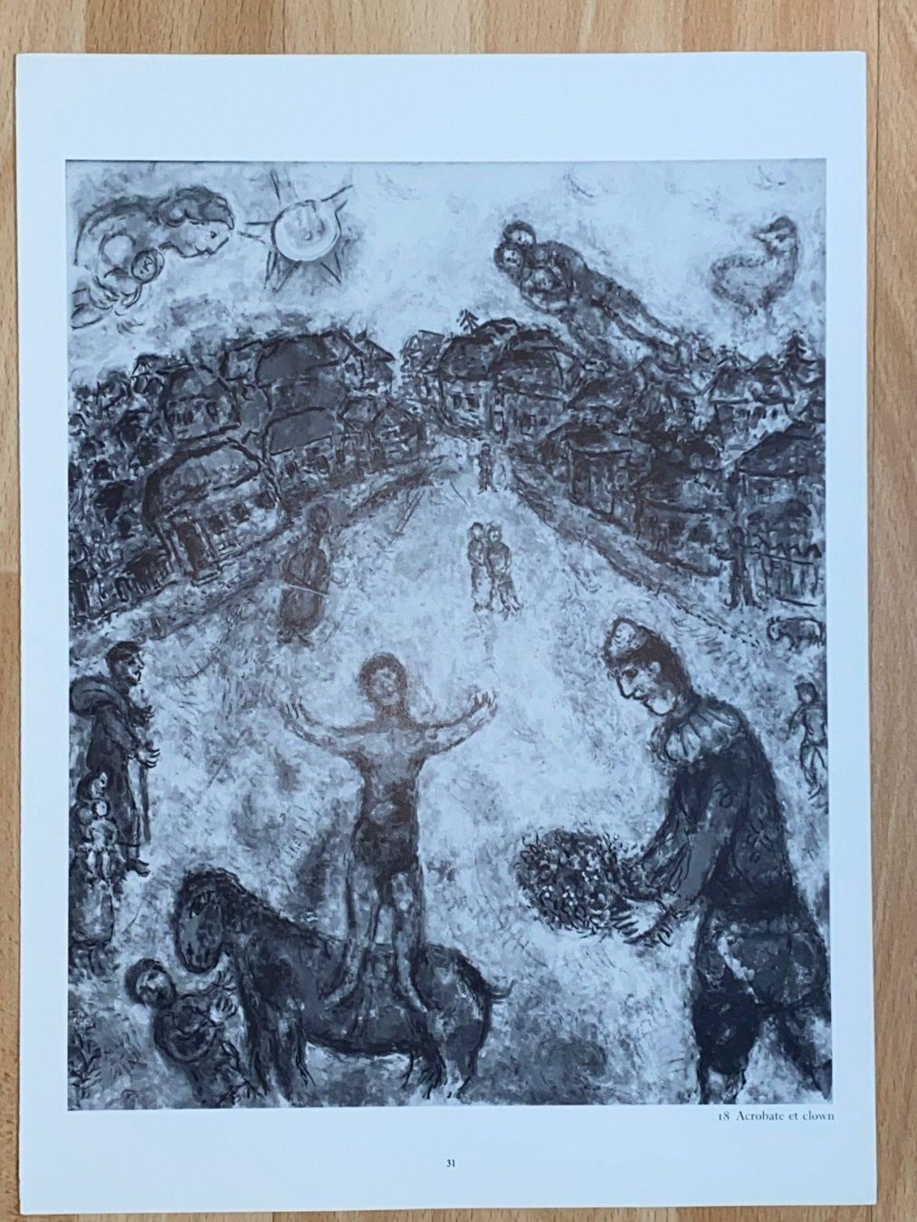 Poster & Bilder: Marc Chagall Acrobate et Clown – Gebraucht aus Vaduz von Unikate-Markt