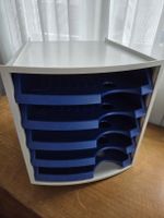 Schubladenbox Leitz weiss blau 5 Fächer guter Zustand