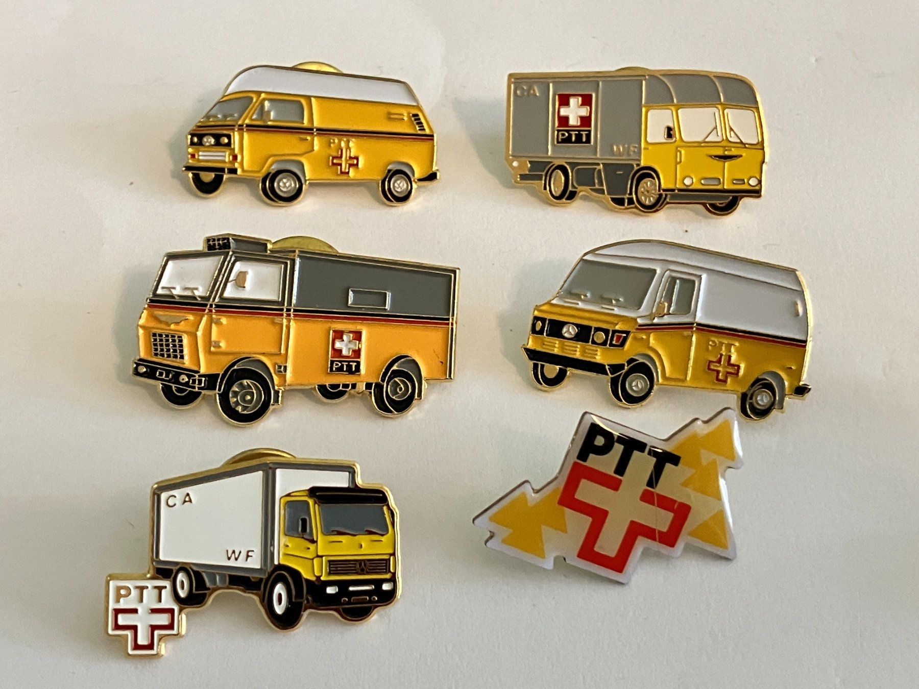 Plaketten & Abzeichen: 6 Pin PTT Postauto – Gebraucht aus Basel von djwwpp
