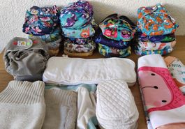 Lot de 18 couches lavables Milovia, kokosi, Popin..+ inserts