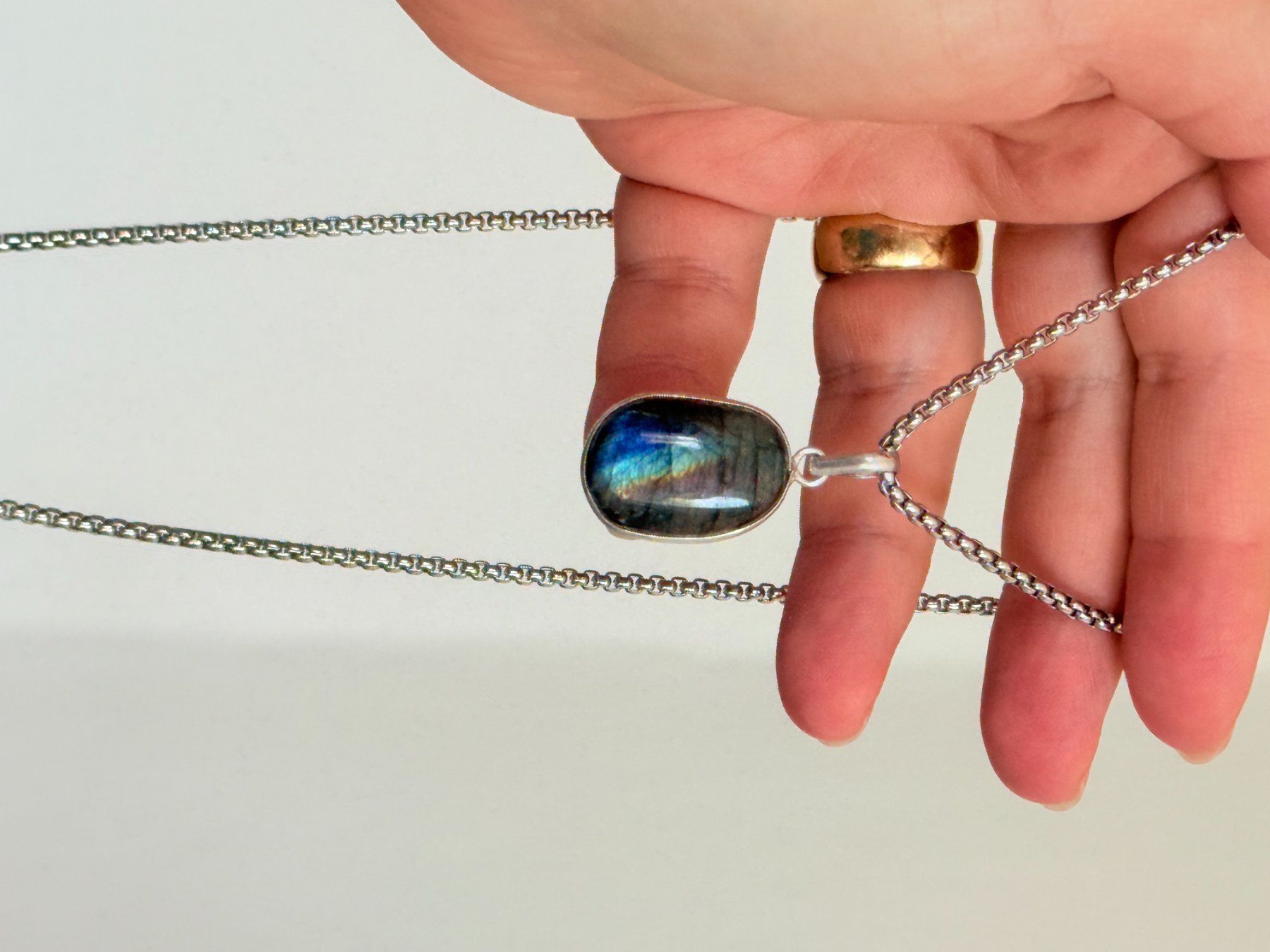Catenine: Labradorite necklace – Nuovo e nell'imballaggio originale da Genève venduto da AGBERG 4