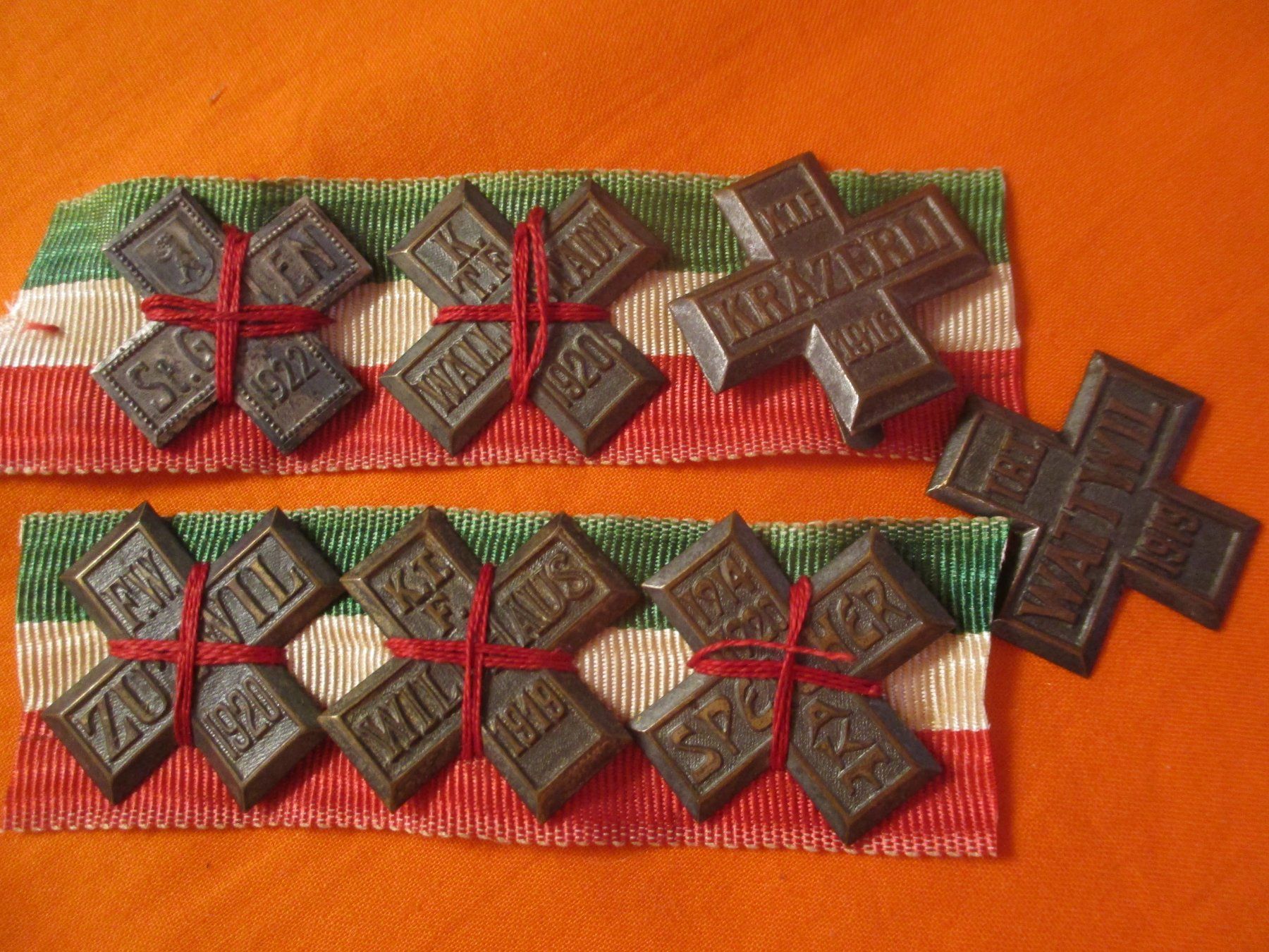 Placchette & Badge: 7 Turner Abzeichen 1914 - 1922 – Usato da Birsfelden venduto da alles-muss-raus