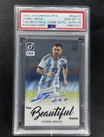 2022-23 Donruss FIFA Lionel Messi Beautiful Game Auto PSA 10