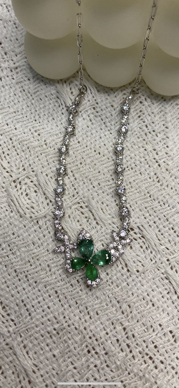 Catenine: Echte Smaragd Collier aus Silber 925 Kette neu – Nuovo (secondo la descrizione) da St. Gallen venduto da GIULESGG 6