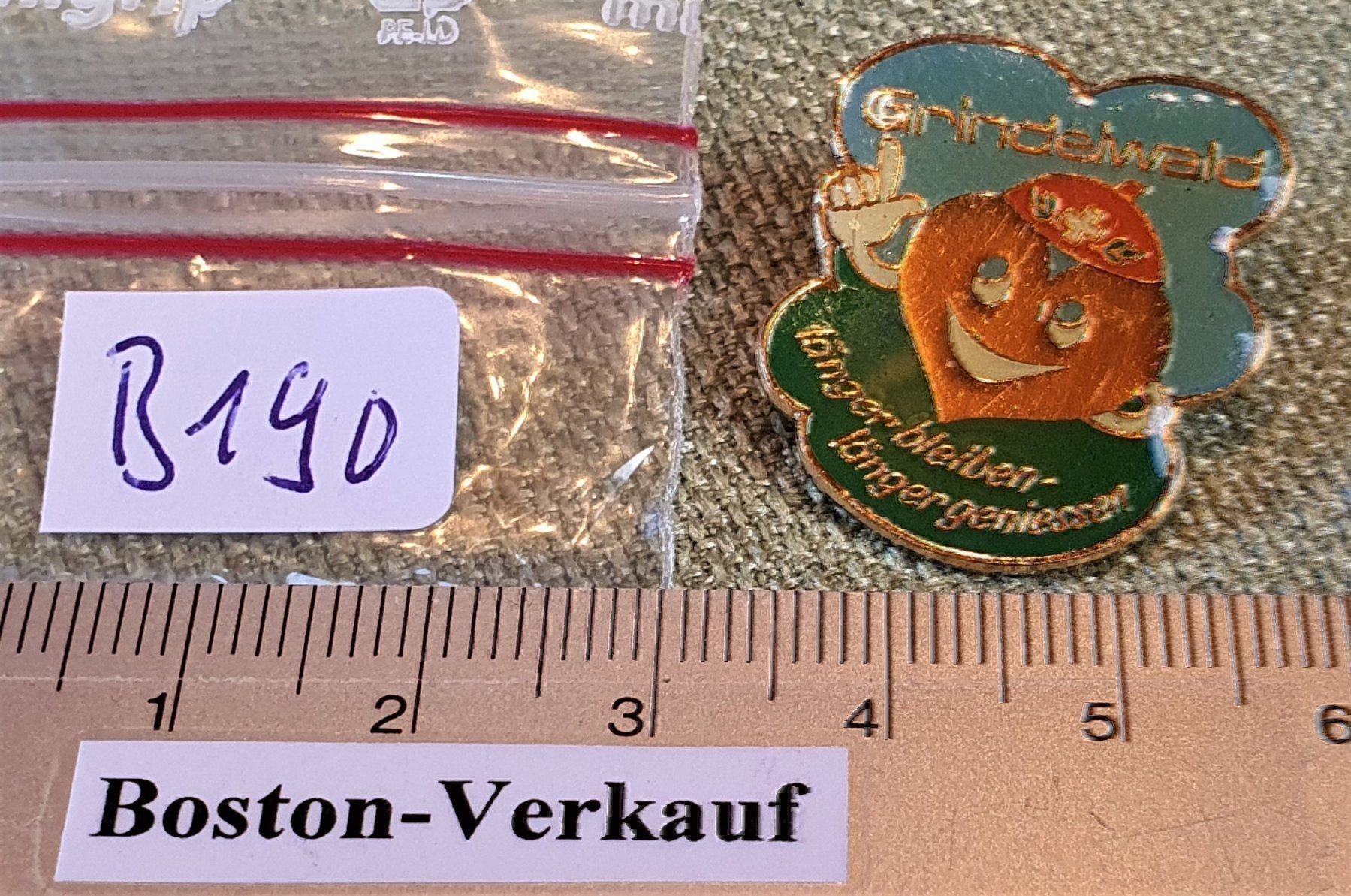 Placchette & Badge: B190 - Pin Grindelwald Schweiz Herz – Usato da Reinach BL venduto da Boston-Verkauf 3