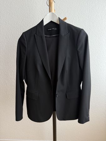 Schwarzer Damenanzug Blazer/Hose Grösse 32/XXS