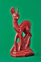 Französische Keramik "Reh" Faience, Vintage Art Deco