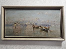 Antikes Ölgemälde Castelli