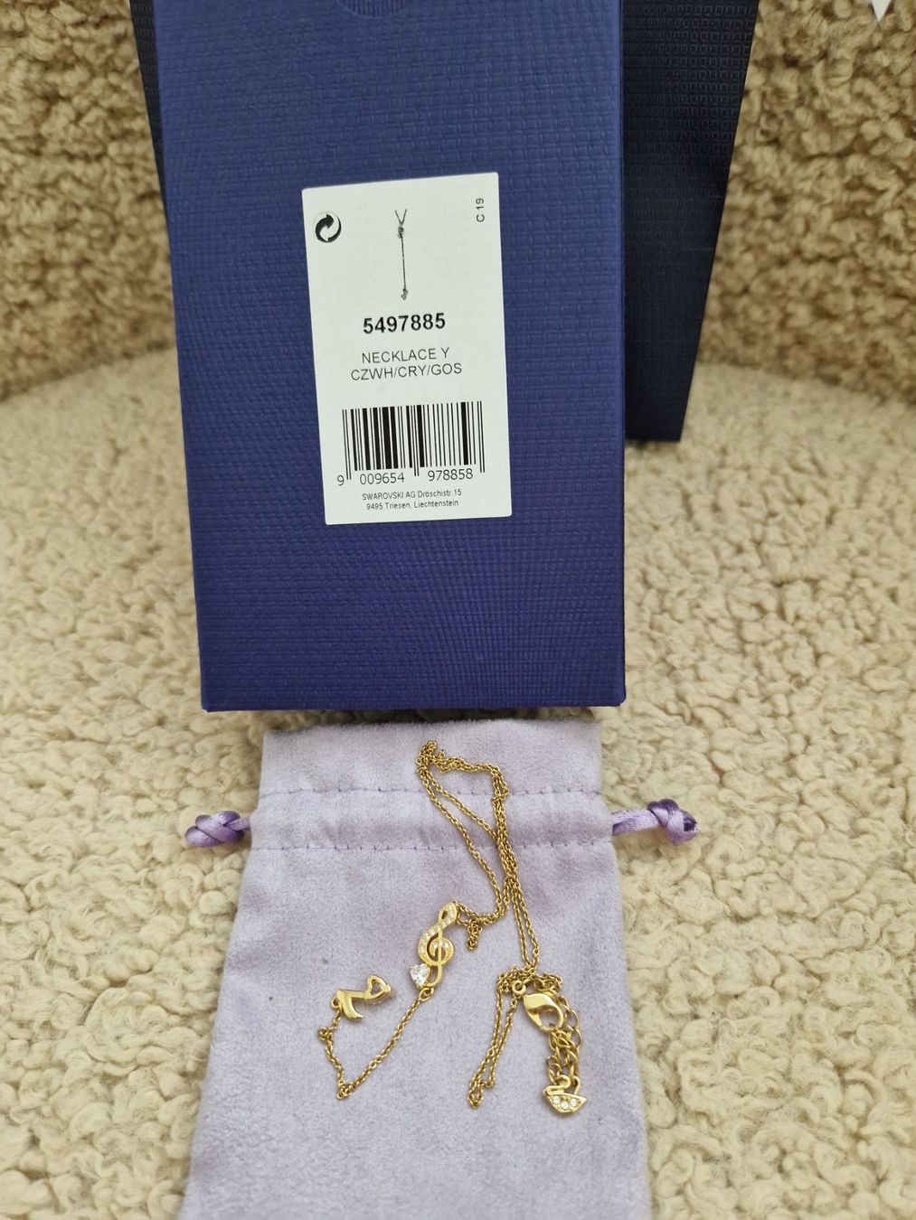 Swarovski Catenine: Swarovski Halskette mit Noten-Anhänger – Usato da Erlinsbach SO venduto da ULIKH 4