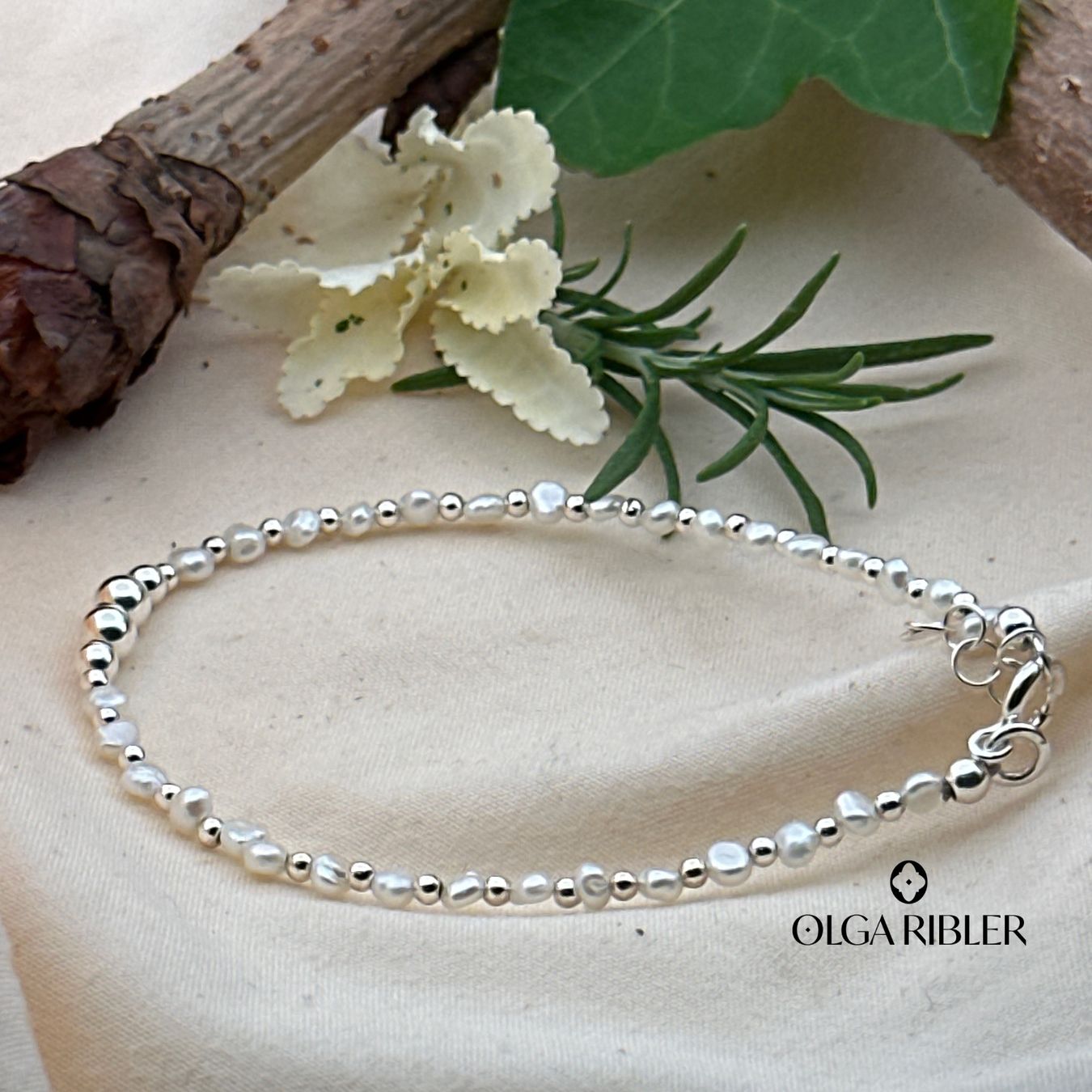 Olga Ribler Bracciali & Braccialetti: Armkette mit Süsswasserperlen – Nuovo (secondo la descrizione) da Luzern venduto da MonikaS03 3