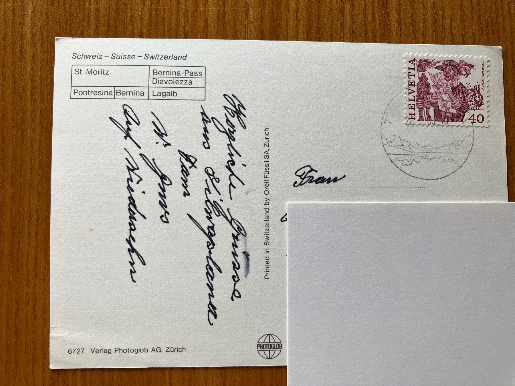 Cartoline postali: St. Moritz - Berninapass – Usato da Aarau venduto da luck123 1