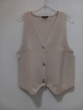 Gilet, Weste , L, beige, Baumwolle