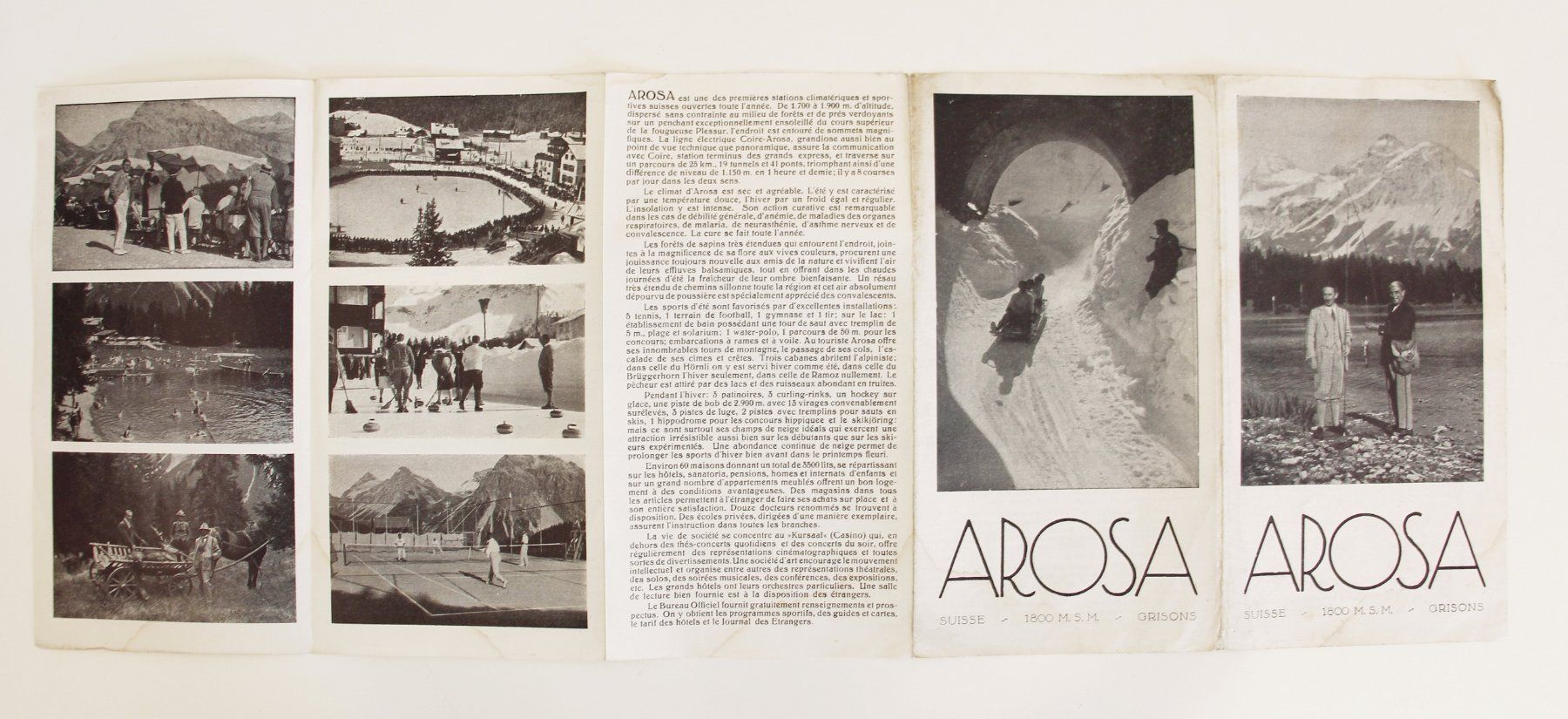 Documenti: PROSPEKT "AROSA" BROCHURE (franz.), ca. 1930 – Usato da St. Gallen venduto da modernetc 3