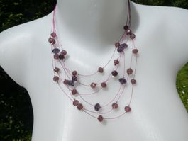 Kette / Collier, Glaskugeln, Länge 43cm