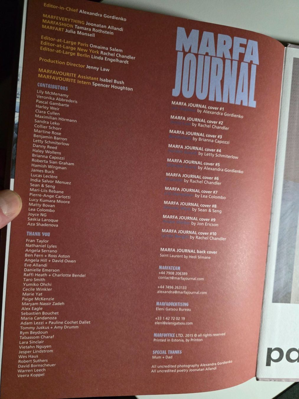 Bücher: Marfa Journal - 2015 - Estland English – Gebraucht aus Walterswil BE von Lonitti 7