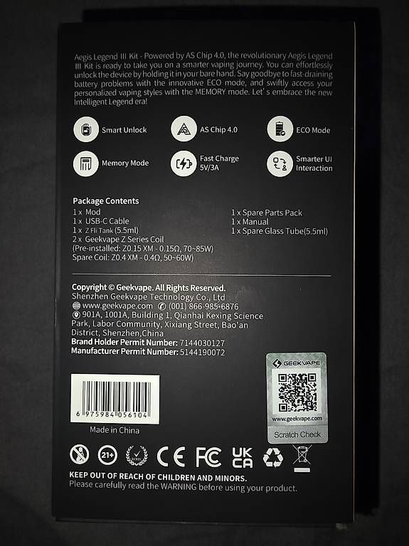 Altri Prodotti per fumatori: GEEKVAPE - Aegis Legend 3 KIT Svapo – Usato da Ligornetto venduto da RyanFrioni 1
