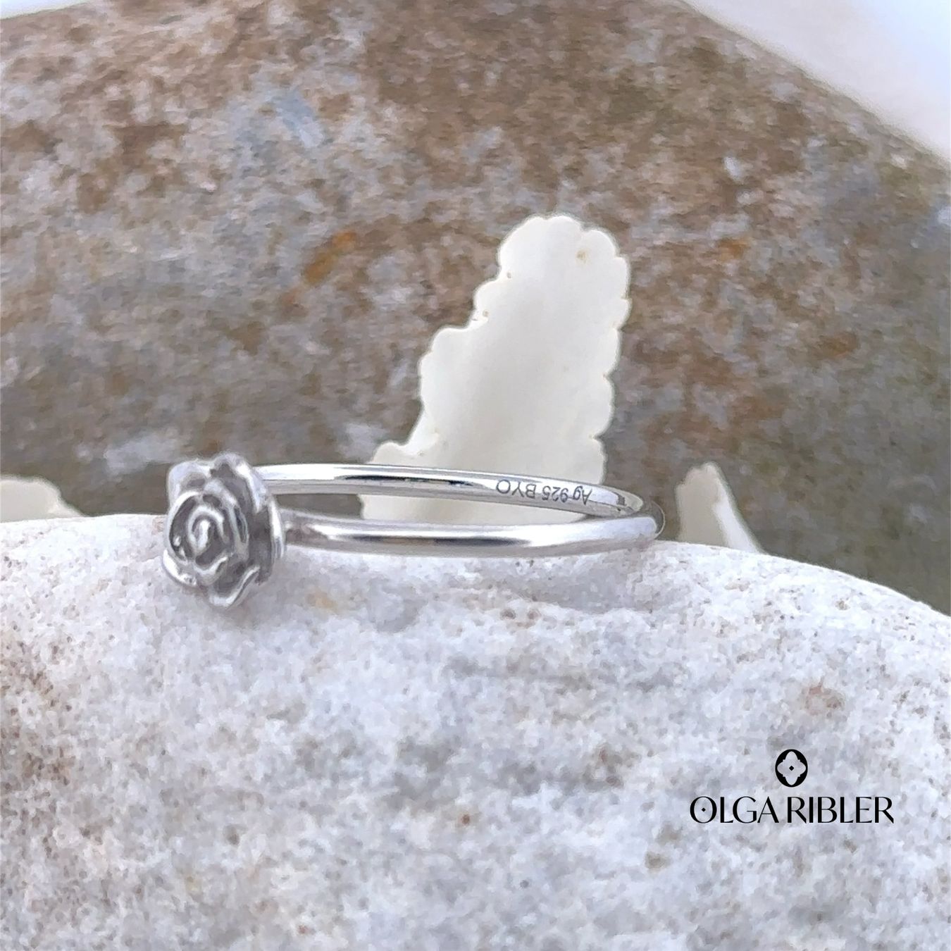 Olga Ribler Anelli: Feiner Silber Ring 925 mit Rose Grösse 50 – Nuovo (secondo la descrizione) da Luzern venduto da Schmuckoutlet 6