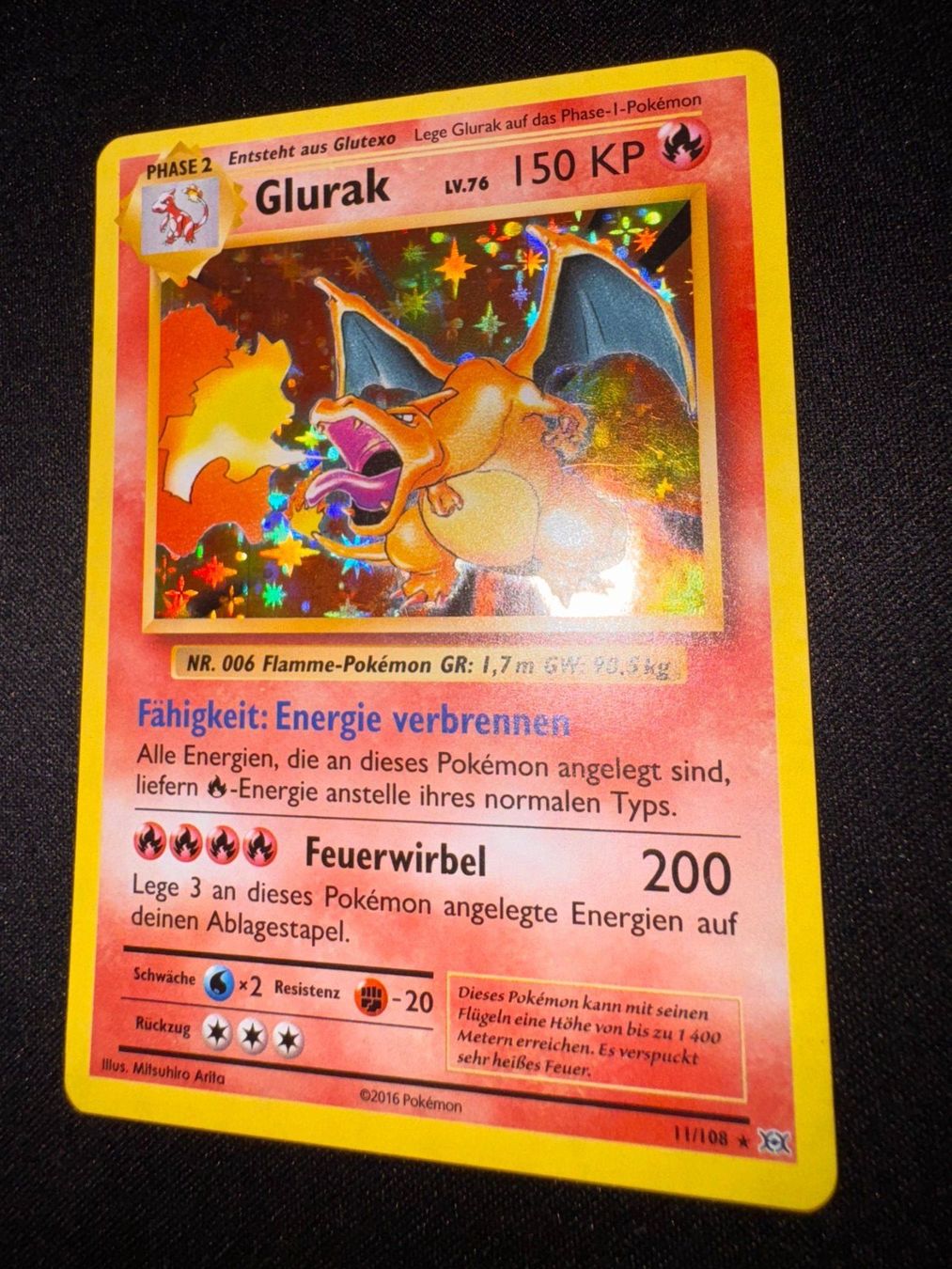 Pokémon Carte collezionabili: Pokemon Glurak Holo 11/118 - Evolutions - DE – Usato da Erstfeld venduto da PokeSandero 2