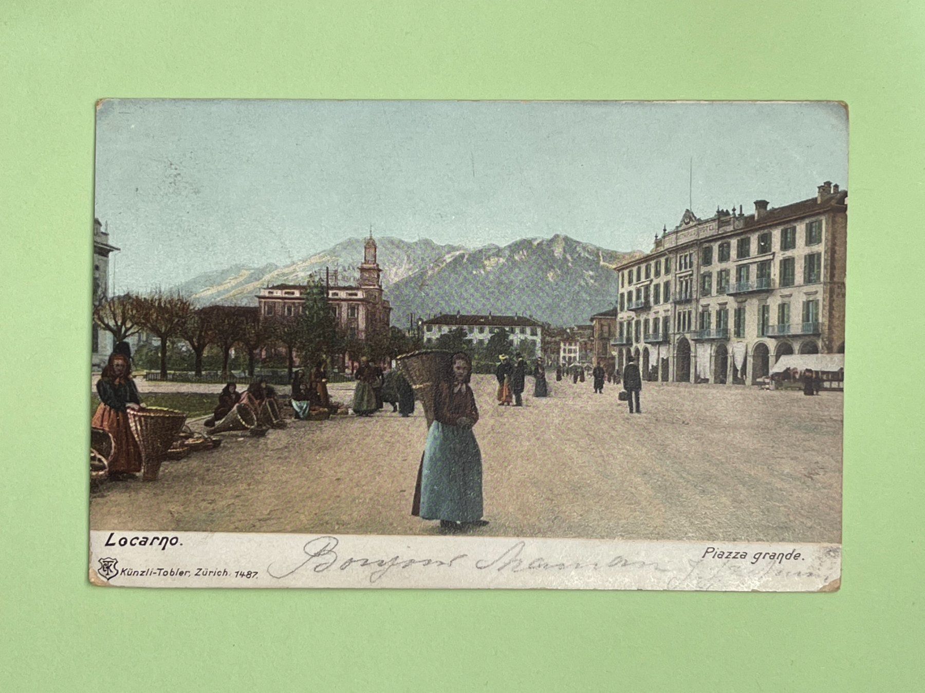 Cartoline postali: Locarno - Piazza grande - vor 1904 – Usato da Steg VS venduto da _vinci_