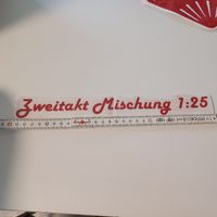 Zweitakt Mischung 1:25 Aufkleber, kultig für Töffli/Mofa!