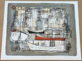 Lithografie Hafenszene von Guy Renne     (ID b4897)
