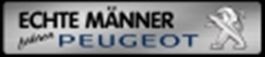Blechschild-ECHTE MÄNNER FAHREN PEUGEOT - 46 X 10 CM