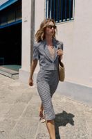 KURZER BLAZER MIT HOSE VICHY-KAROMUSTER ZARA - Grösse M