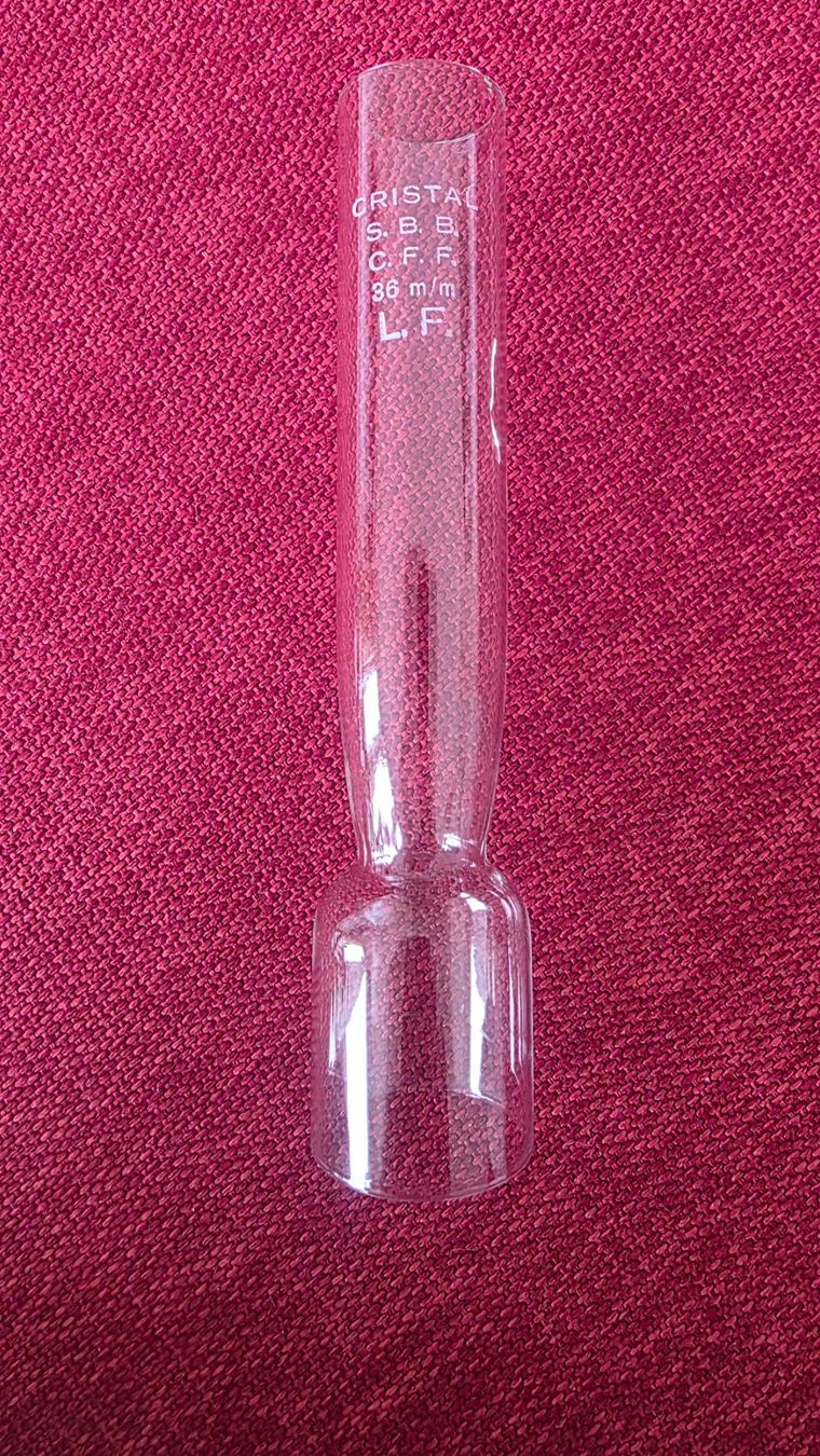 Lampade: Cristal S.B.B. C.F.F. Glaszylinder 36 m/m – Usato da Rothenburg venduto da kam_9plv