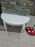 Konsolentisch weiss halbrund 80 cm Breite gebrauchter Zus...