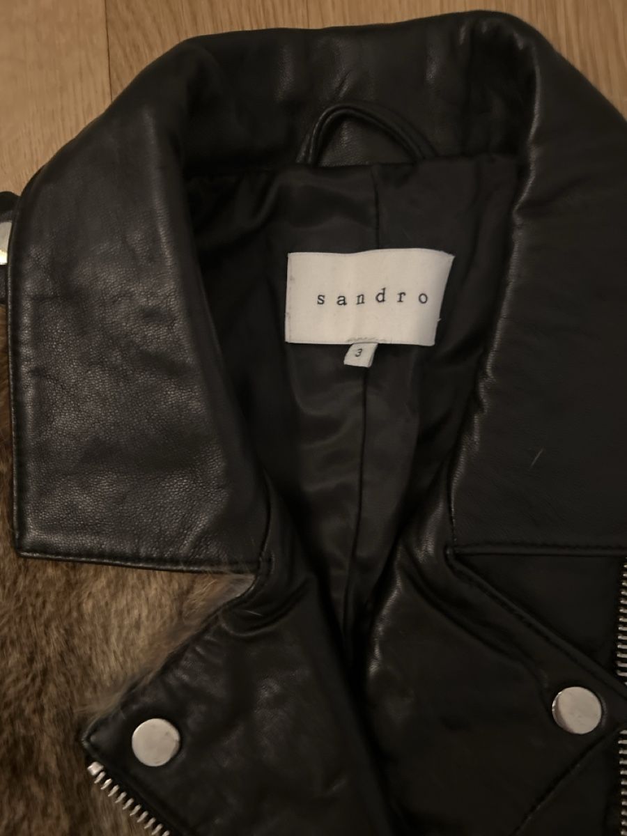 Sandro Giacche: Sandro Lederjacke mit Fell – Usato da zürich venduto da gettingridofstuff 1