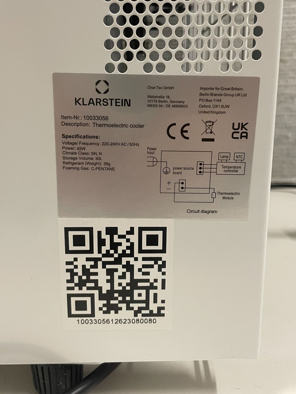 Réfrigérateurs: Klarstein Mini-Kühlschrank 30L – D'occasion à Einsiedeln par andrg3 5