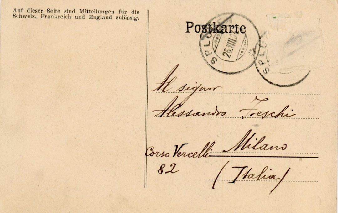 Cartoline postali: Splügen  GR         um  1 9 0 4 – Usato da Brig venduto da Valcards54 1