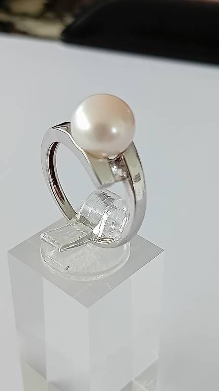 Anelli: Ring Silber mit Perle und Weisstopas – Usato da Stans venduto da wer_fd5f 4