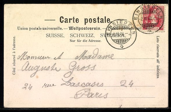 Cartoline postali: Einsiedeln, Benediktinerkloster mit Basi – Usato da Berlin venduto da bartko-reher 1