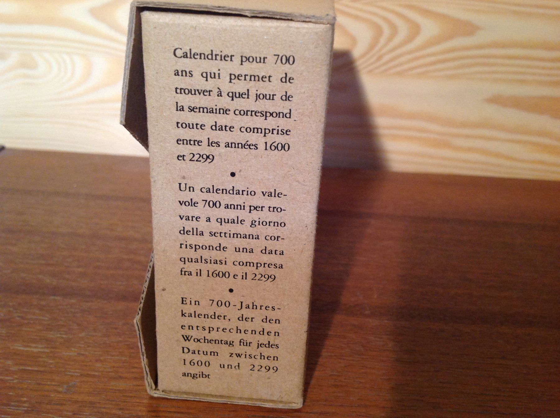 calendrier perpétuel - perpetual calendar Bernard Vuarnesso (D'occasion ...