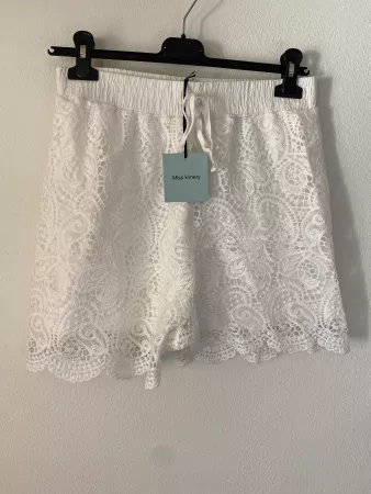 %SOMMER KURZE -HOSE -SPITZEN WEISS%