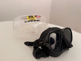 Cressi Naxos Tauchmaske – Schwarz – neuwertig mit Originalbo