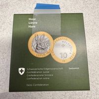 Swissmint Gedenkmünze Bimetall PP 10 Franken 2020 Hase sign.