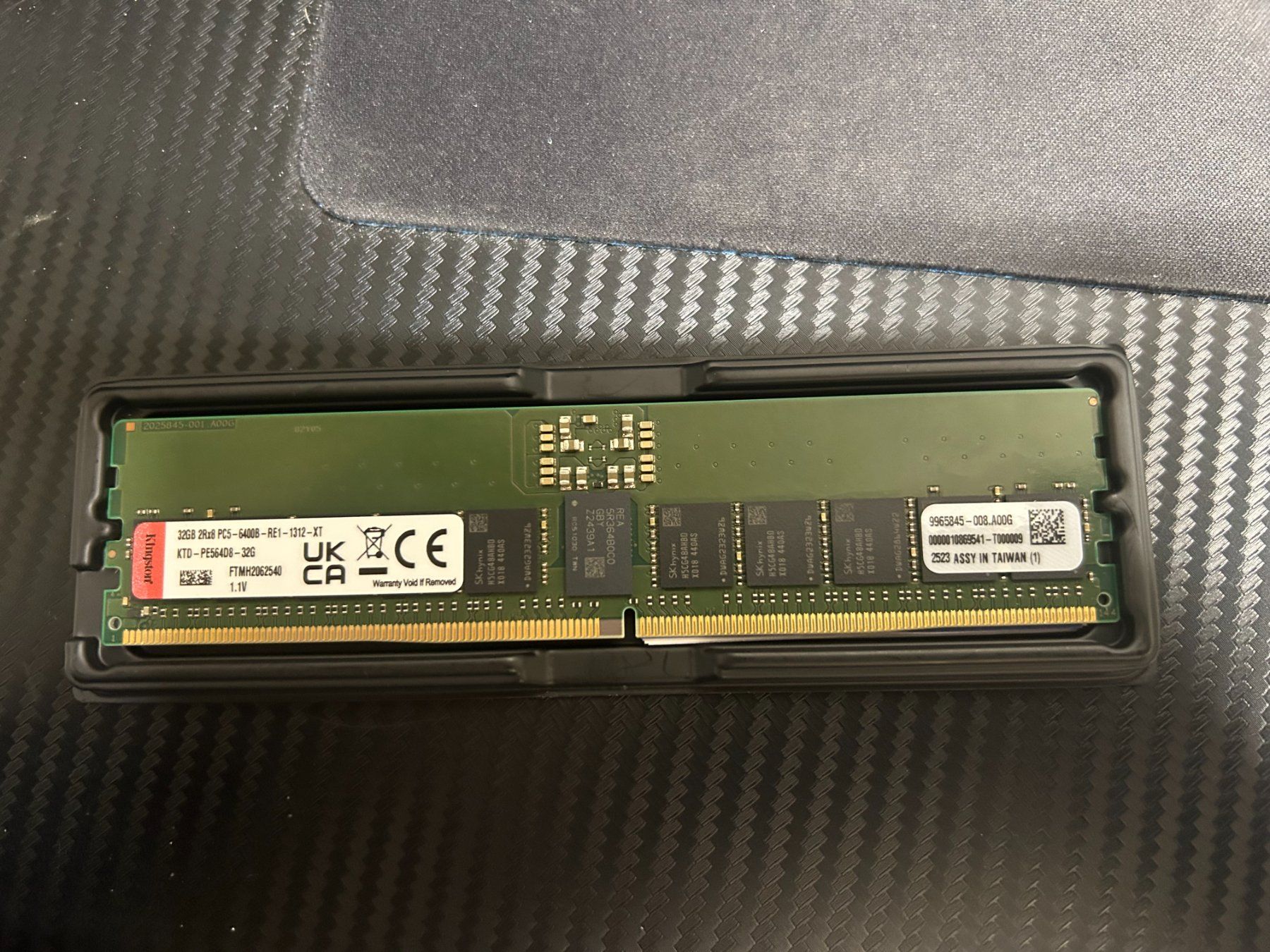 Kingston Memoria / RAM: Kingston Memory DDR5 32GB 6400MT/s CL52 ECC Reg DIMM – Nuovo (secondo la descrizione) da Fischbach LU venduto da Pws0