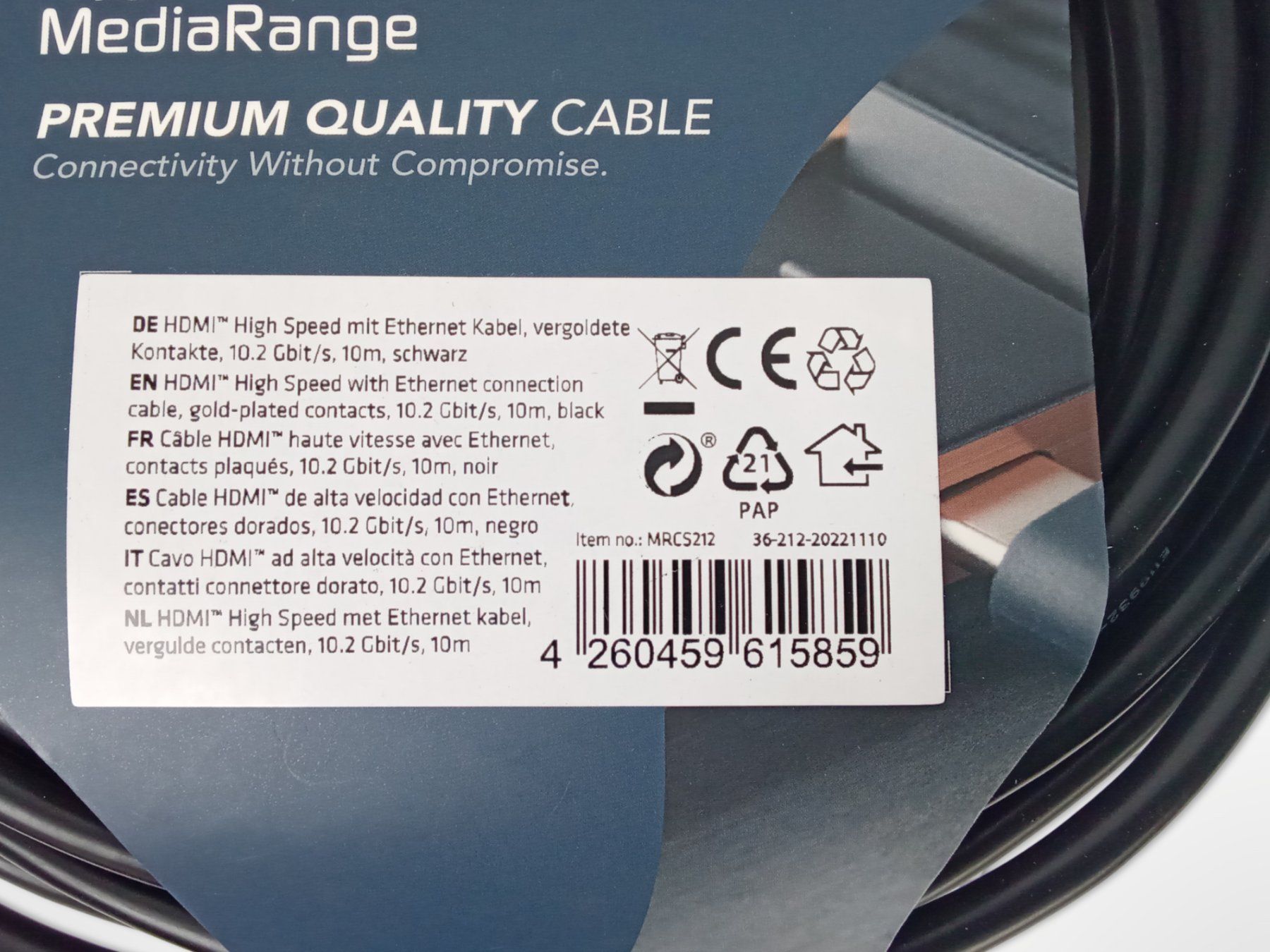 Cavi: MEDIARANGE HDMI 10m High Speed Ethernet-Kabel – Nuovo (secondo la descrizione) da Suhr venduto da Restwert_Suhr 2