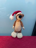 Plüschtier Hund / Bär mit Samichlaus Santa Klaus Kappe 26cm