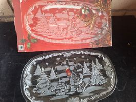 Walther Glas Stollenplatte Weihnachtsmotiv gebraucht