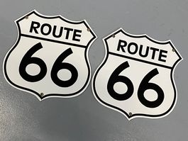 2x Emailschild Route 66