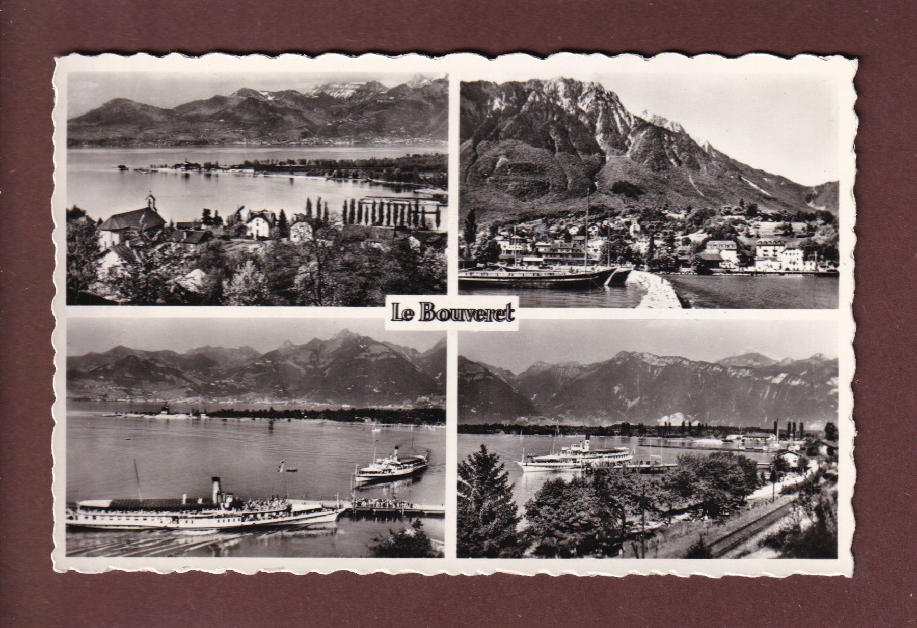 Cartoline postali: LE BOUVERET - 4 images - Bateau – Usato da Pully venduto da nicecards