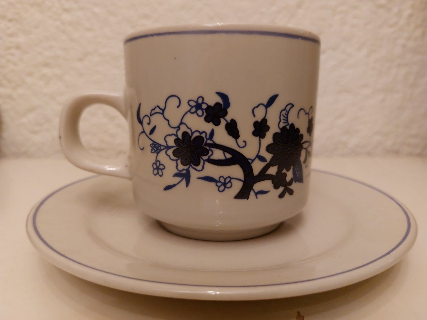 Set di piatti: Blauer und weißer Keramiktee oder Kaffeeset Boho Vintage – Usato da Horgen venduto da Angel0010