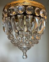 Kristall Glas Deckenlampe Top Zustand  um 1950 