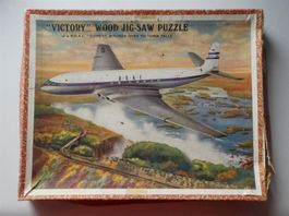 Holzpuzzle Flugzeug Comet “Victory” Wood Jig-Saw Vintage